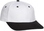 OTTO 11-018 Stretchable Deluxe Brushed Cotton Twill 6 Panel Low Profile Pro Style Cap - Black White - Black White / S/M