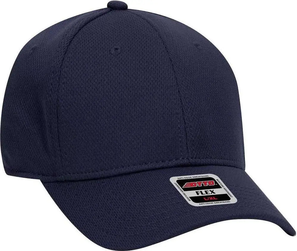 OTTO 11-1162 Cool Comfort Stretchable Polyester Cool Mesh Flex 6 Panel Low Profile Baseball Cap - Navy - Navy / S/M