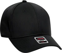 OTTO 11-1162 Cool Comfort Stretchable Polyester Cool Mesh Flex 6 Panel Low Profile Baseball Cap - Black - Black / S/M