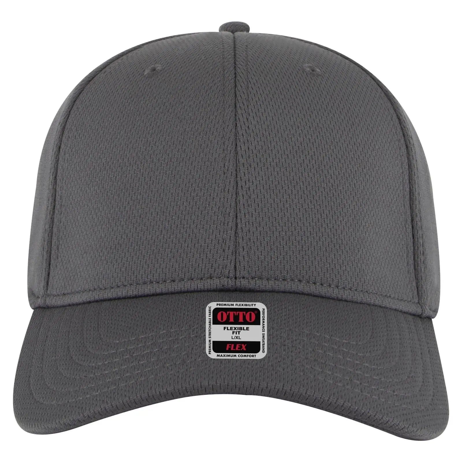 OTTO 11-1162 ’OTTO Flex’ Fitted 6 Panel Low Profile Baseball Cap - Char. Gray