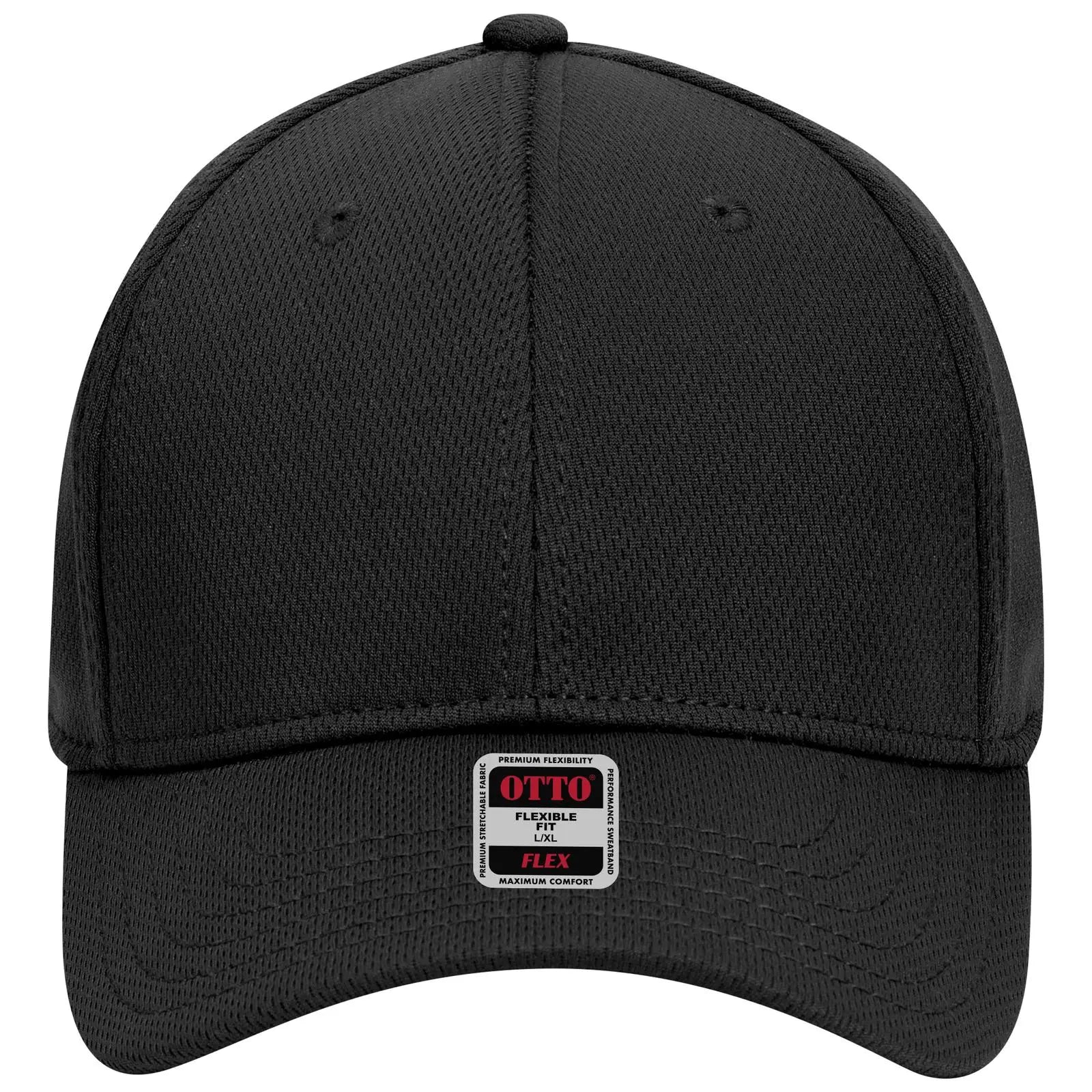 OTTO 11-1162 ’OTTO Flex’ Fitted 6 Panel Low Profile Baseball Cap - Black