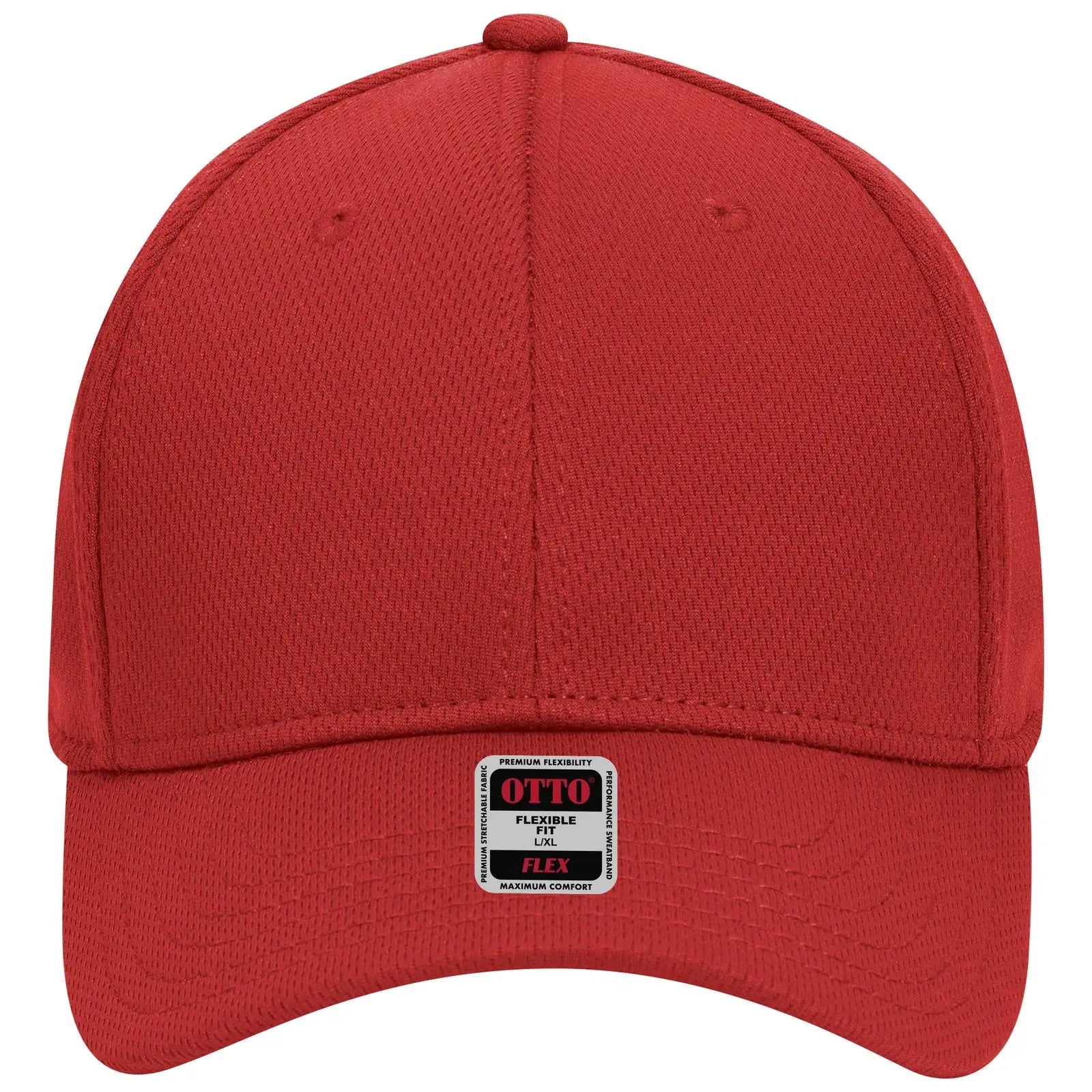 OTTO 11-1162 ’OTTO Flex’ Fitted 6 Panel Low Profile Baseball Cap - Red