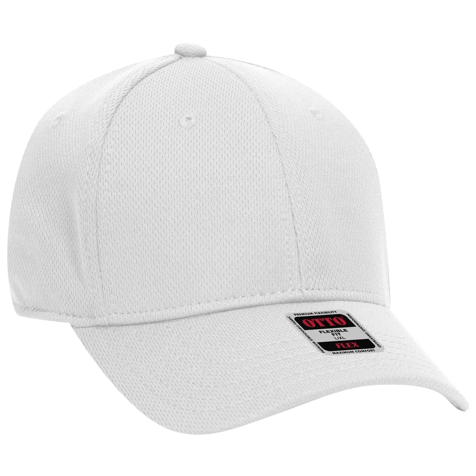 OTTO 11-1162 ’OTTO Flex’ Fitted 6 Panel Low Profile Baseball Cap - White