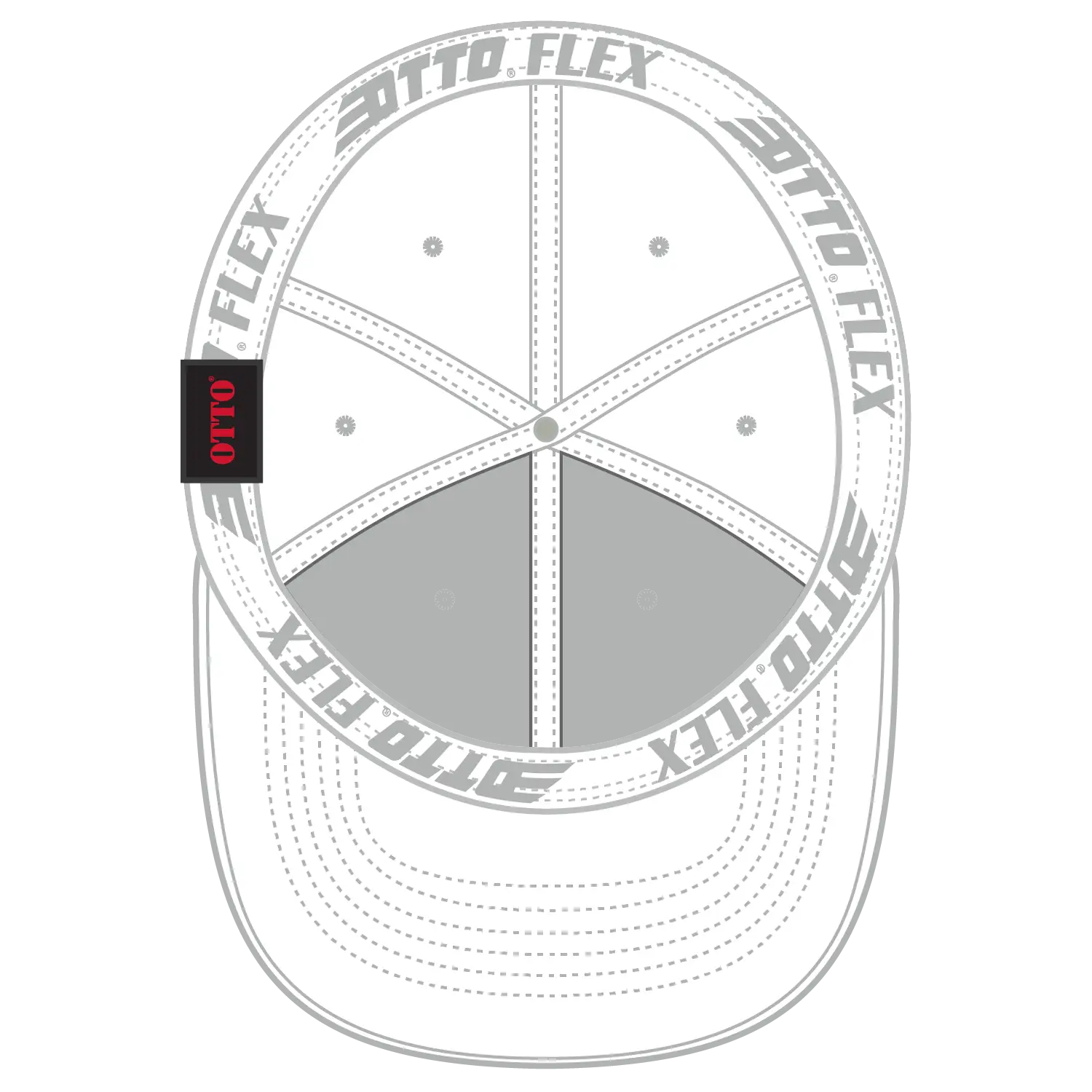 OTTO 11-1162 ’OTTO Flex’ Fitted 6 Panel Low Profile Baseball Cap - White