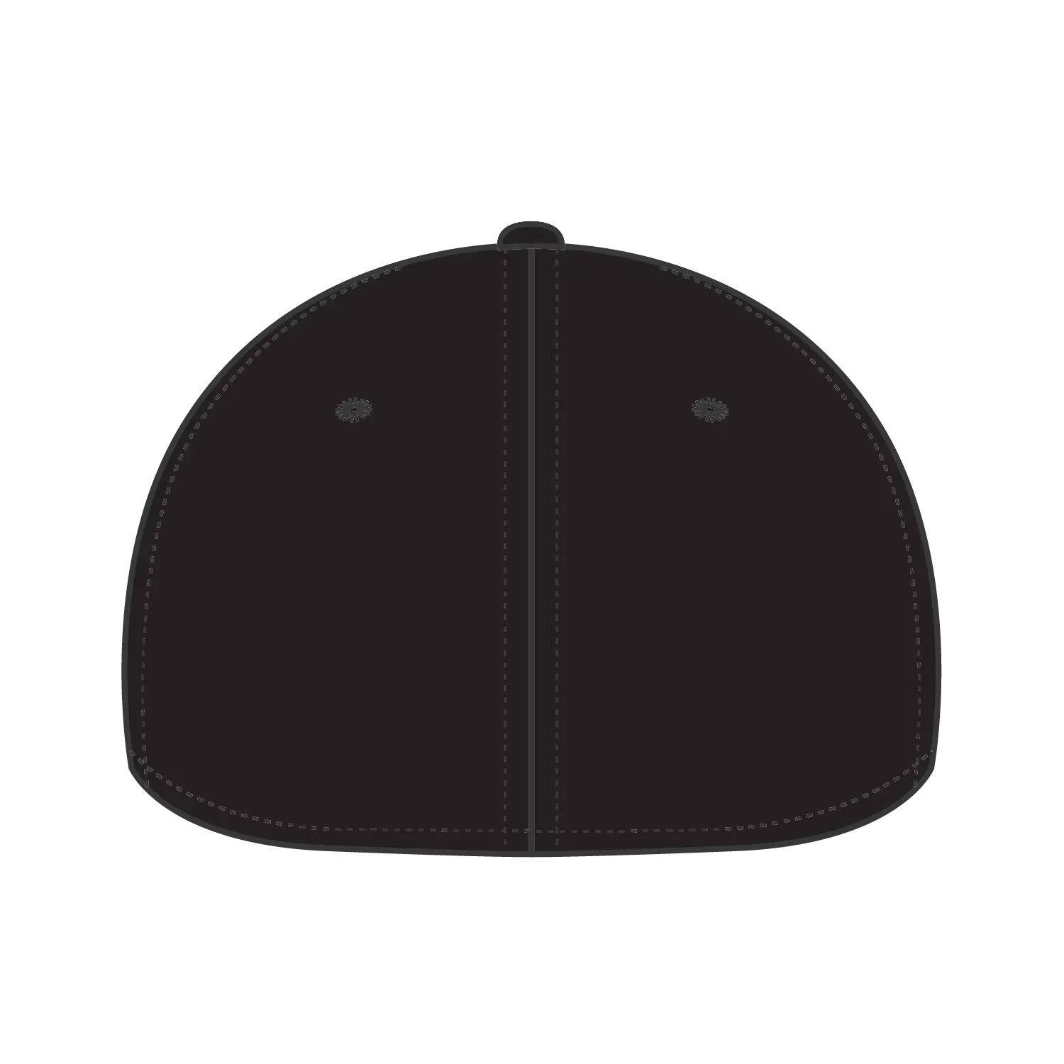 OTTO 11-1164 ’OTTO Flex’ Fitted 6 Panel Low Profile Baseball Cap - Black - Black / 7’’ - 7 1/4’’