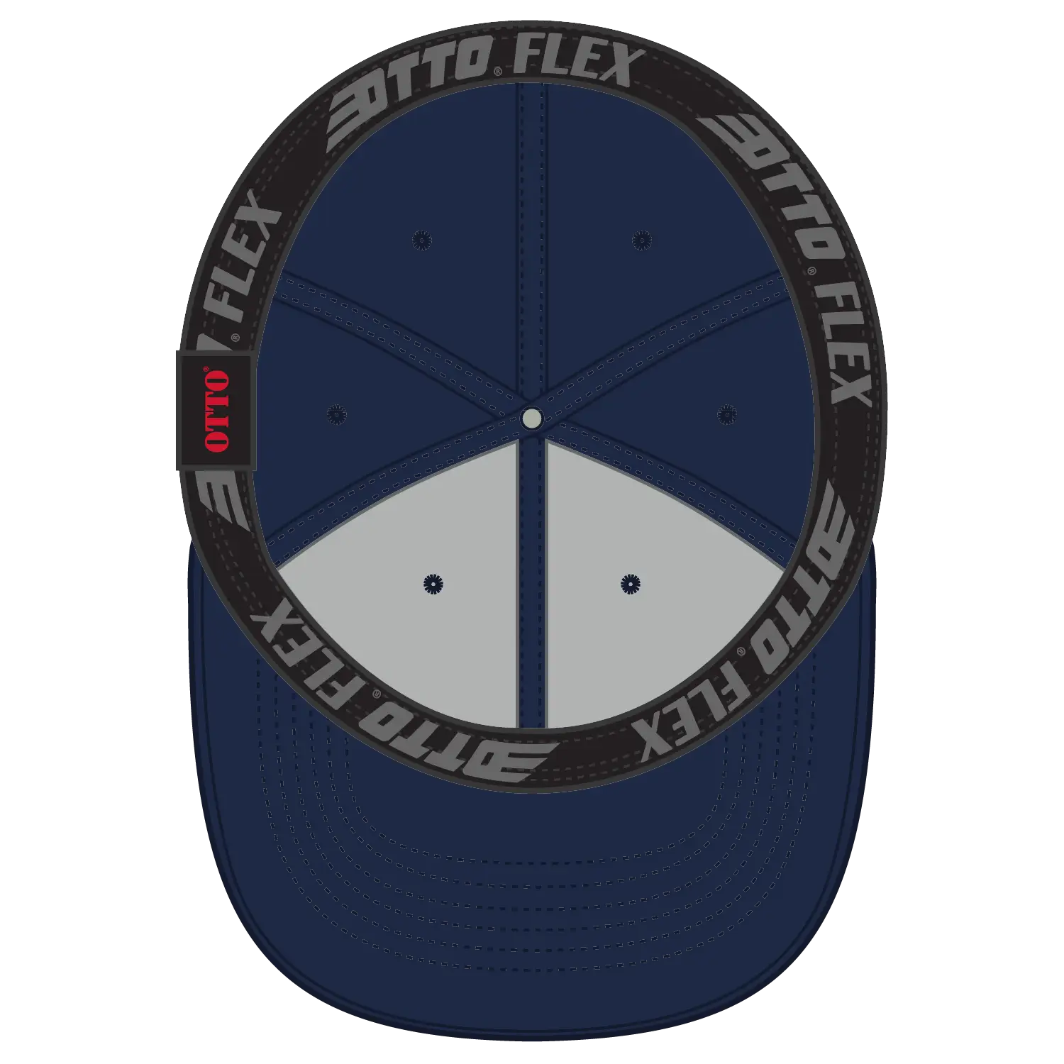 OTTO 11-1165 ’OTTO Flex’ Fitted 6 Panel Low Profile Baseball Cap - Navy - Navy / 7’’ - 7 1/4’’