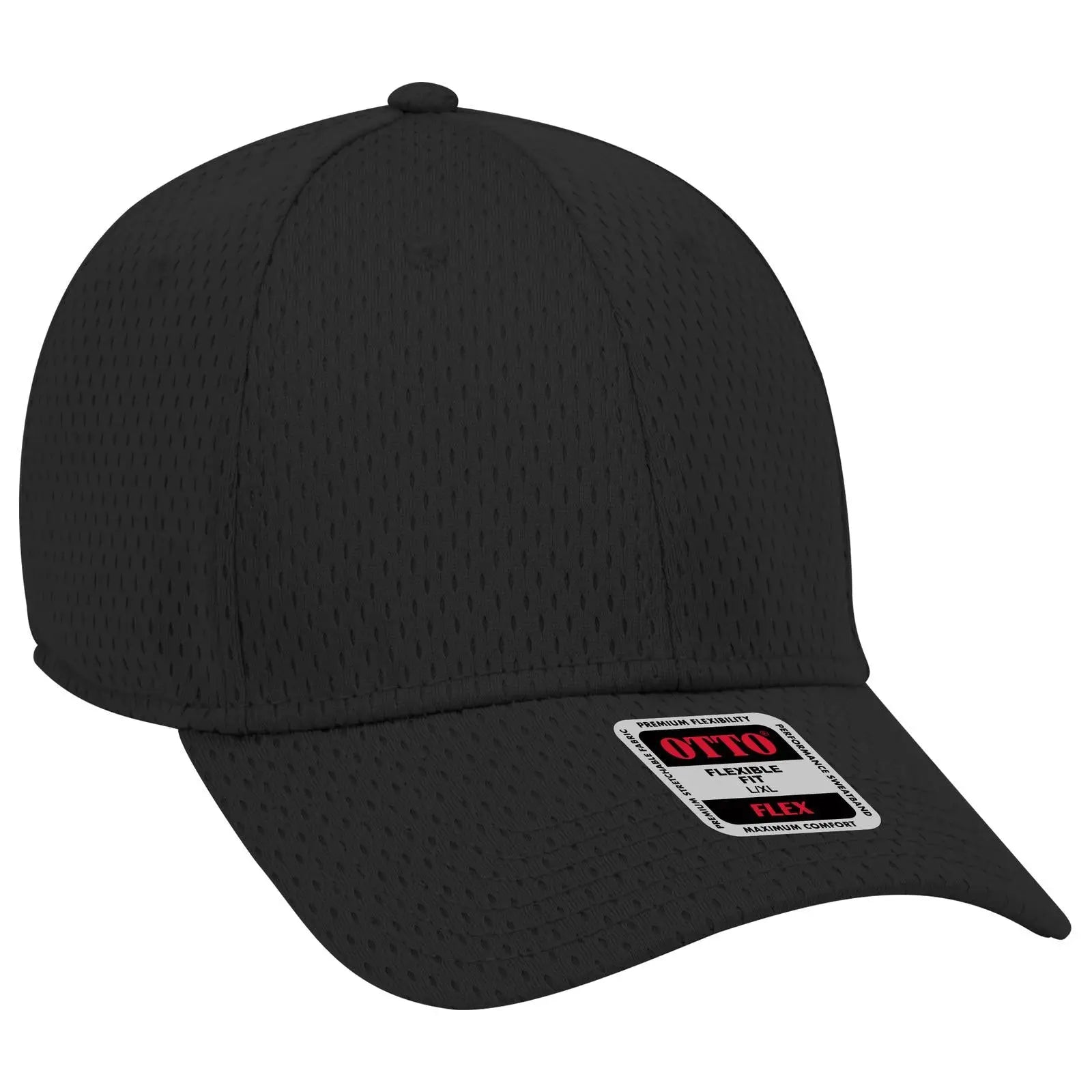 OTTO 11-1168 ’OTTO Flex’ Fitted 6 Panel Low Profile Baseball Cap - Black