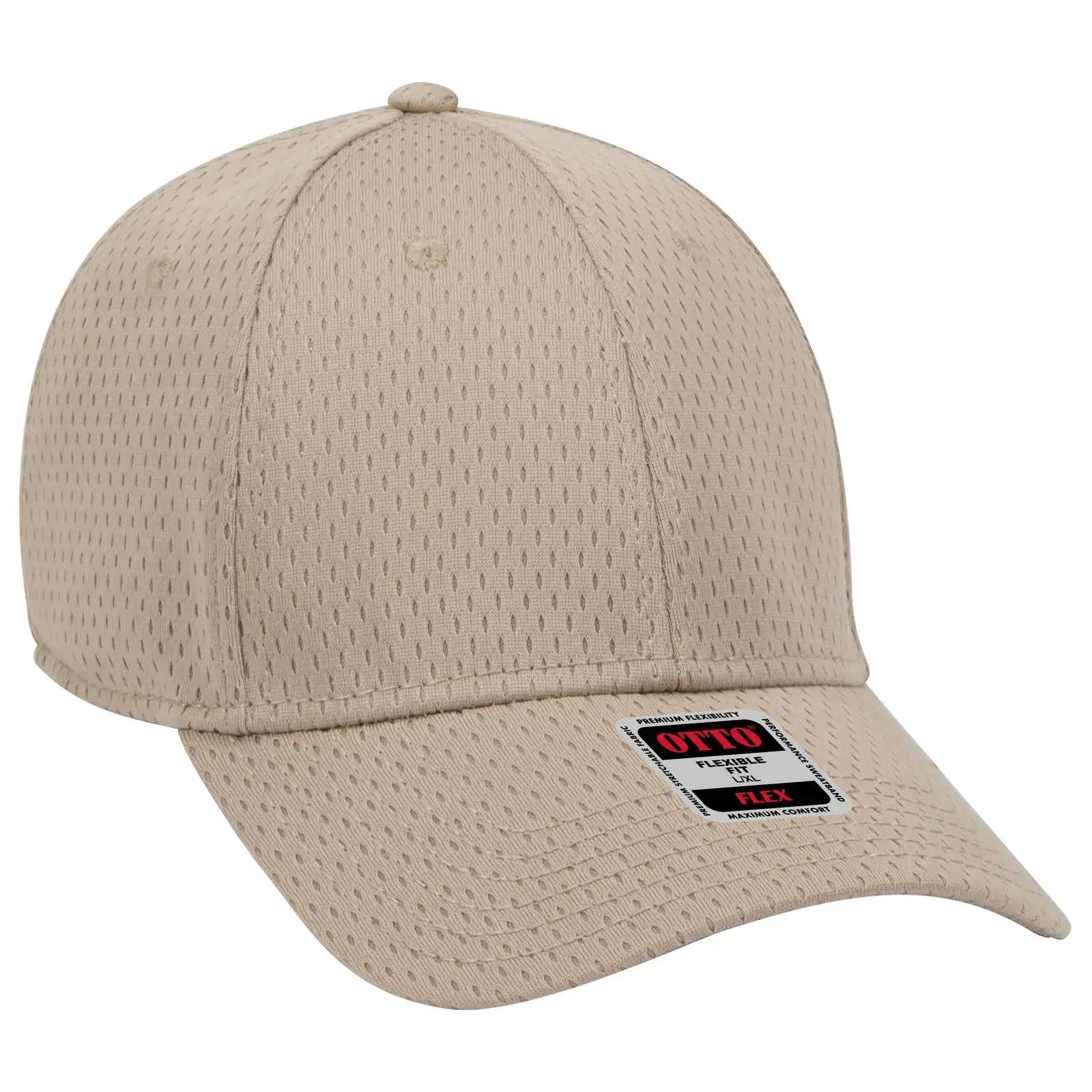 OTTO 11-1168 ’OTTO Flex’ Fitted 6 Panel Low Profile Baseball Cap - Khaki
