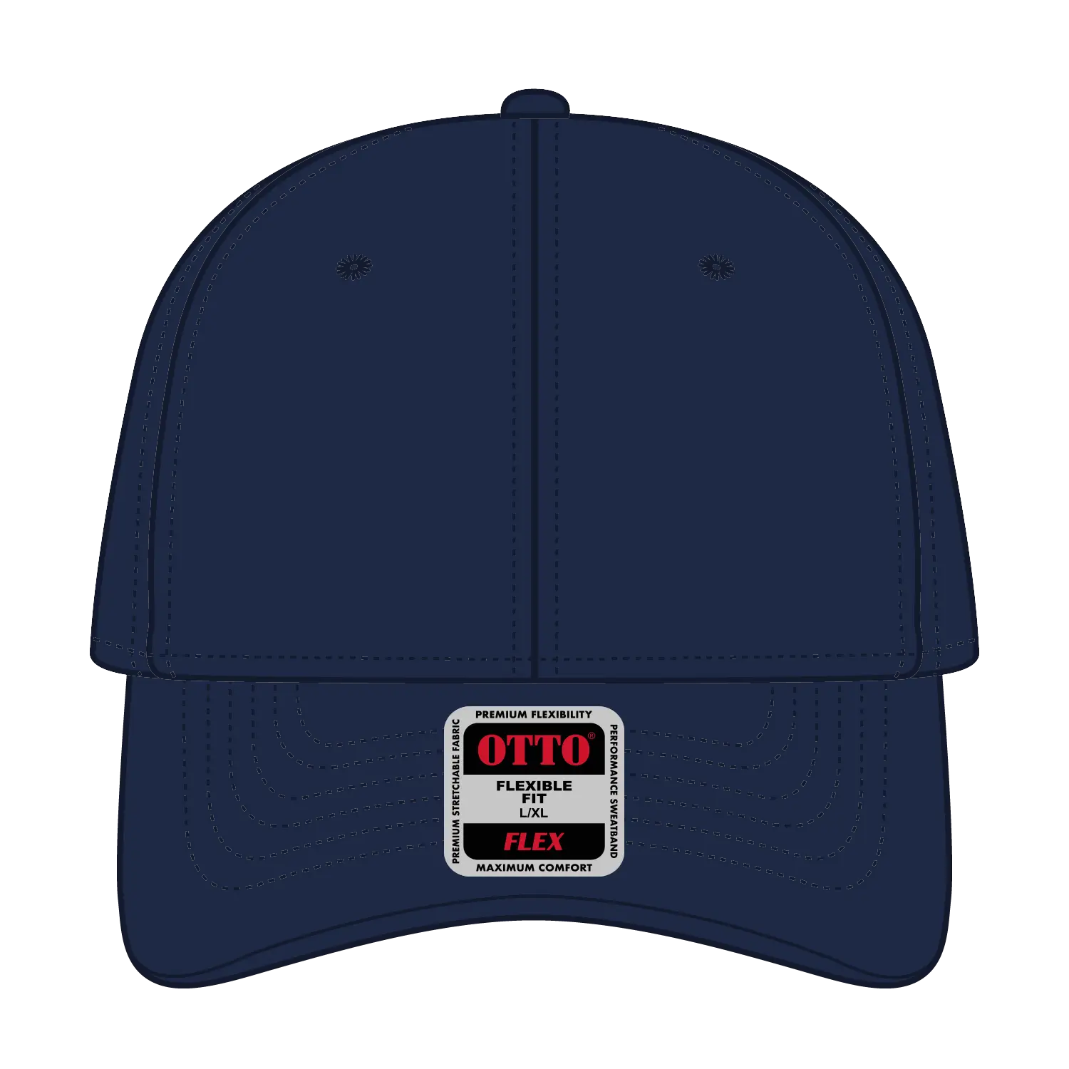 OTTO 11-1168 ’OTTO Flex’ Fitted 6 Panel Low Profile Baseball Cap - Navy - Navy / 7 3/8’’ - 7 5/8’