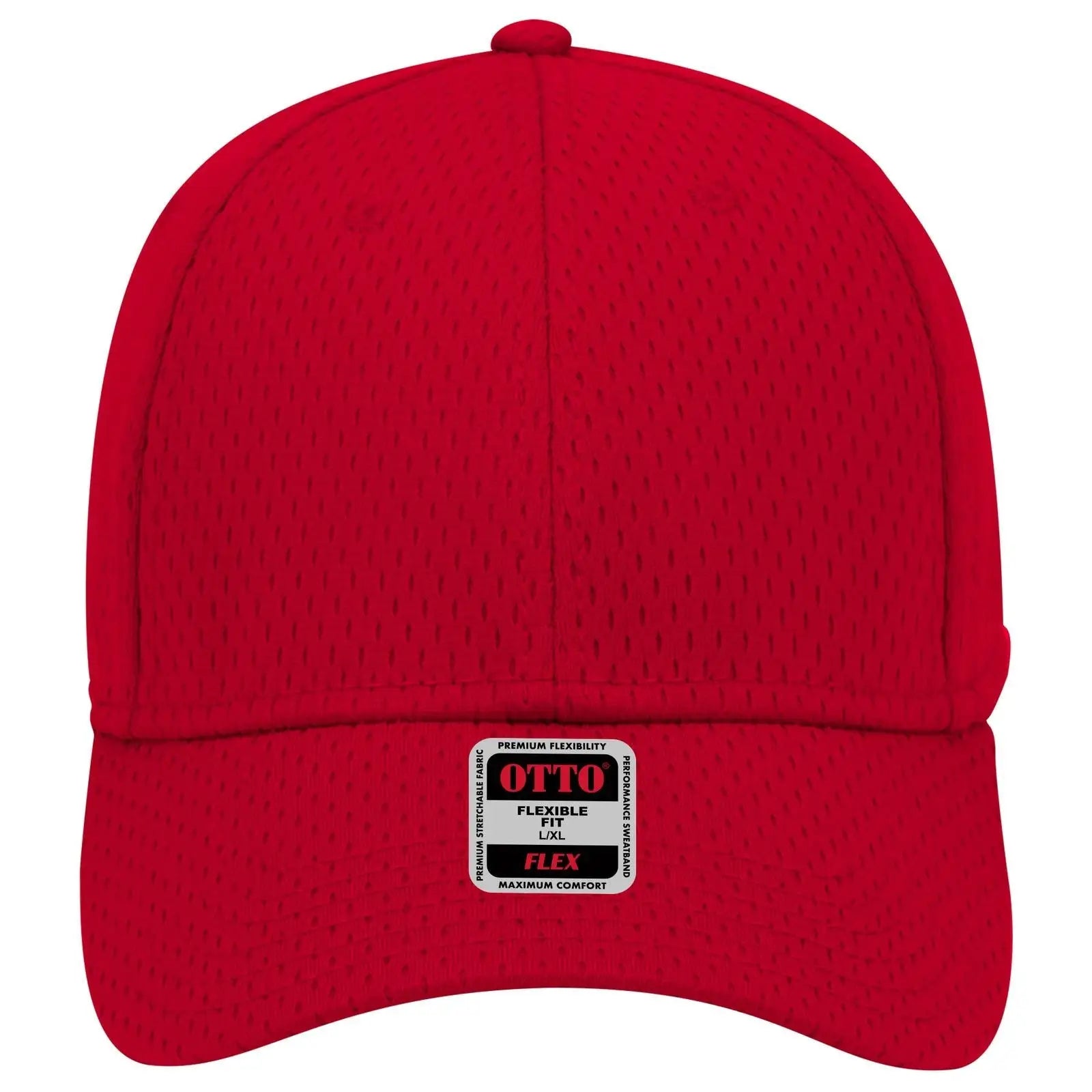 OTTO 11-1168 ’OTTO Flex’ Fitted 6 Panel Low Profile Baseball Cap - Red