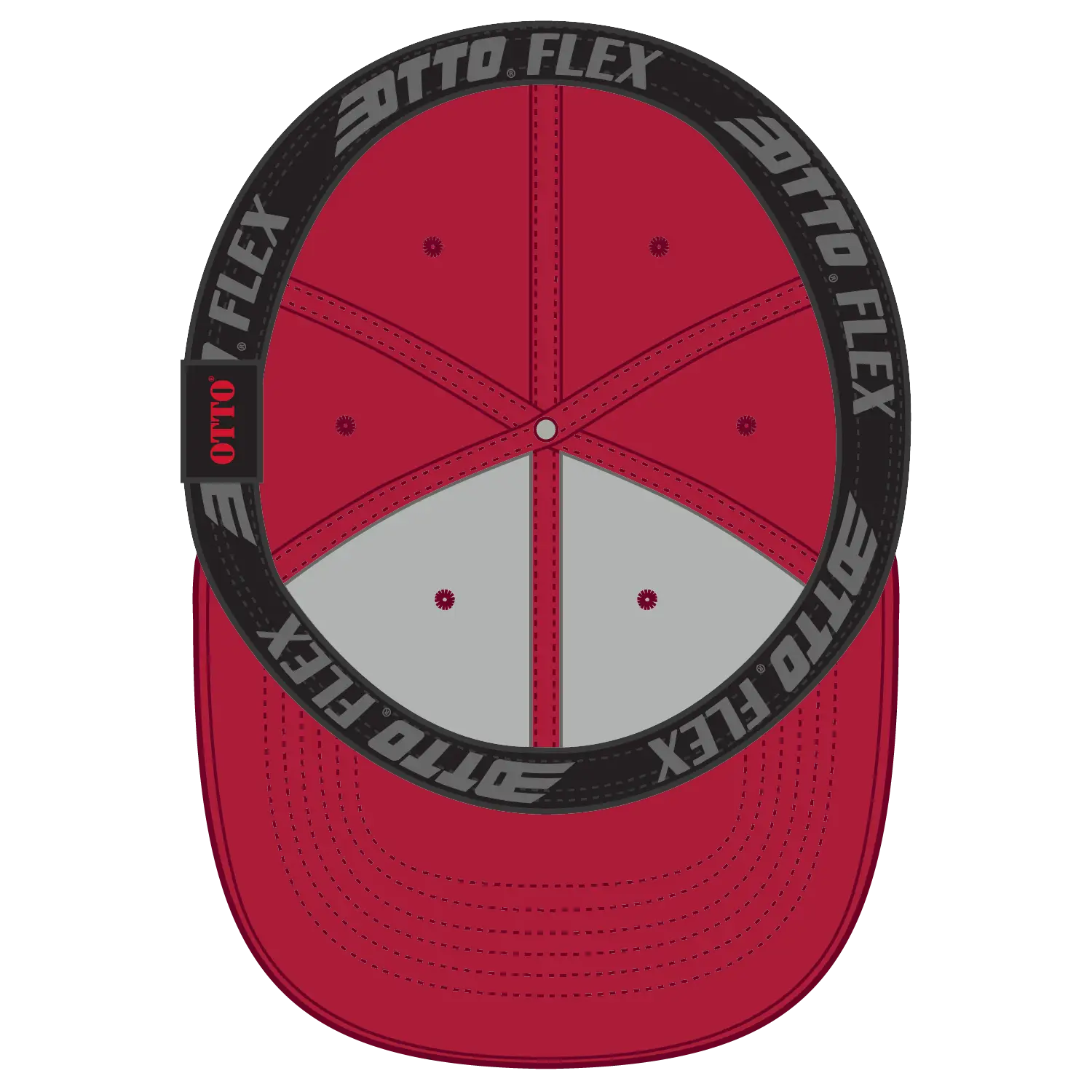 OTTO 11-1168 ’OTTO Flex’ Fitted 6 Panel Low Profile Baseball Cap - Red