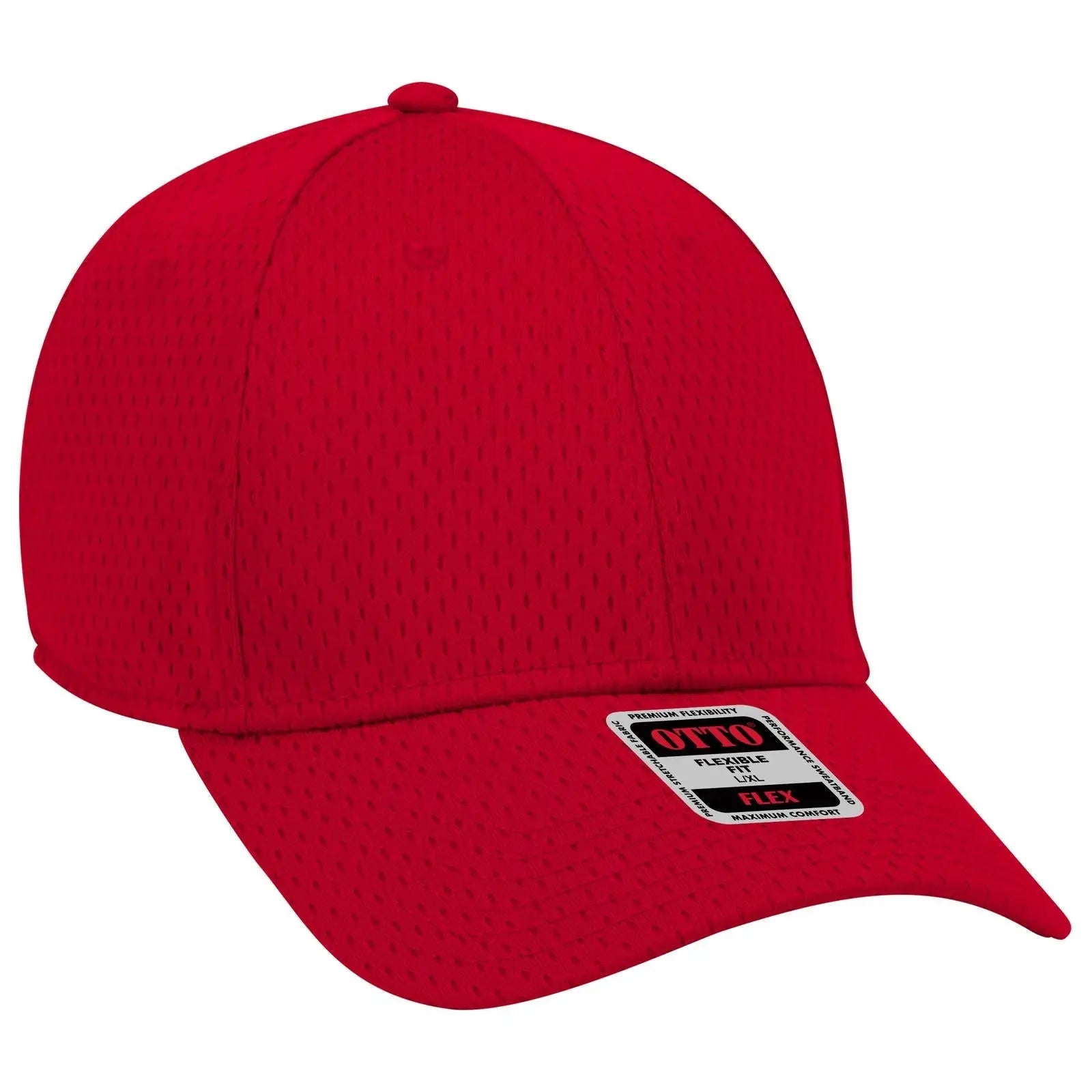 OTTO 11-1168 ’OTTO Flex’ Fitted 6 Panel Low Profile Baseball Cap - Red