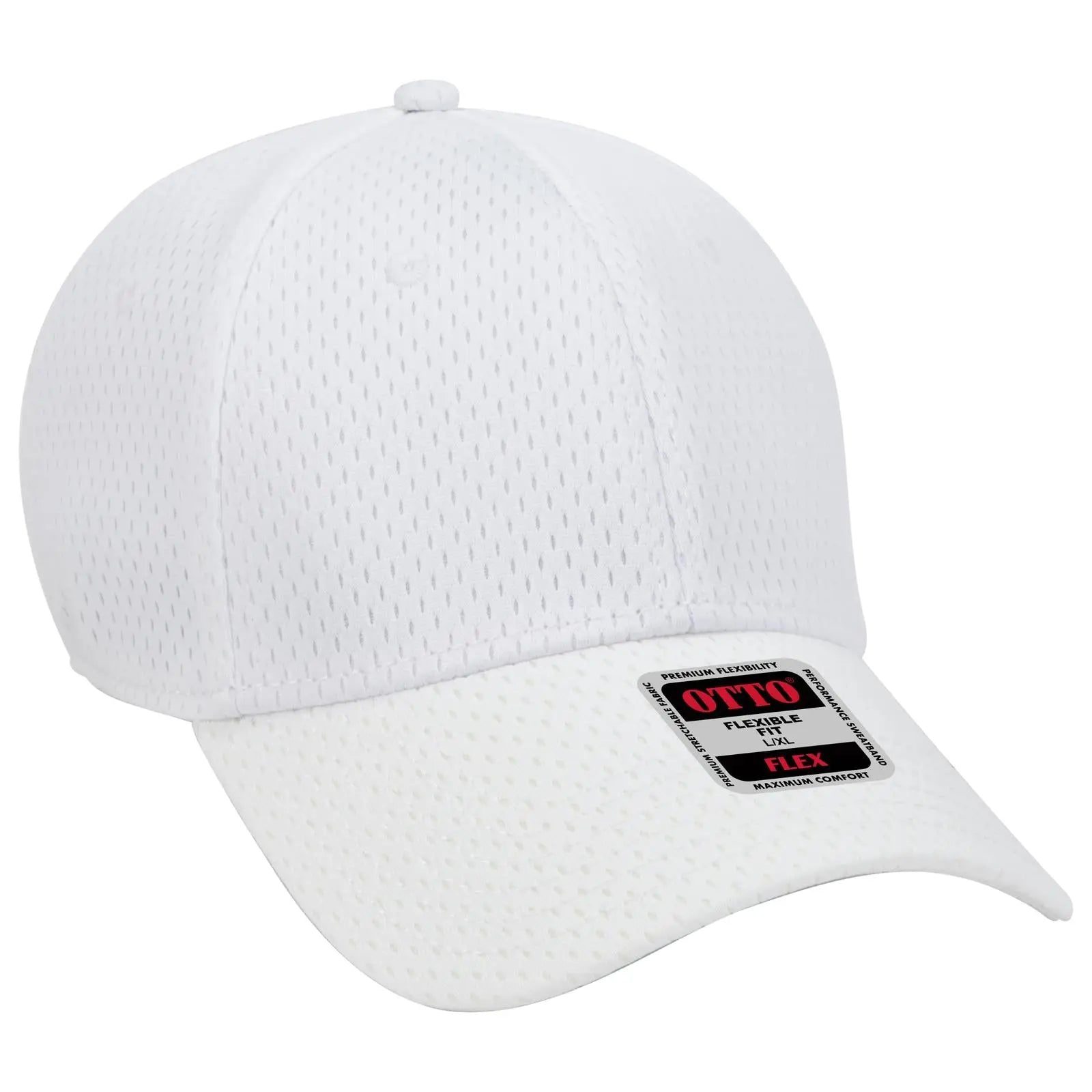 OTTO 11-1168 ’OTTO Flex’ Fitted 6 Panel Low Profile Baseball Cap - White