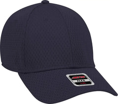 OTTO 11-1168 Stretchable Polyester Pro Mesh Flex 6 Panel Low Profile Baseball Cap - Navy - Navy / S/M