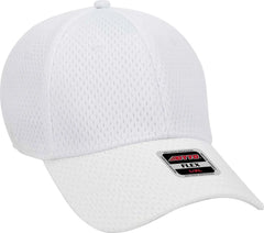 OTTO 11 1168 Stretchable Polyester Pro Mesh Flex 6 Panel Low Profile Baseball Cap White White / S/M