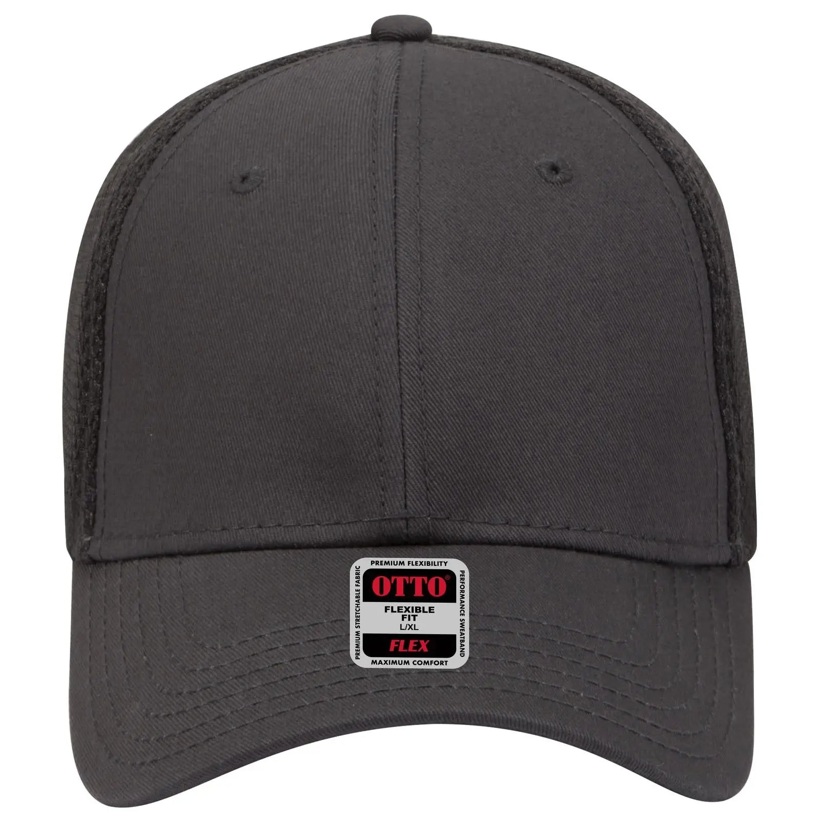 OTTO 11-1169 ’OTTO Flex’ Fitted 6 Panel Low Profile Baseball Cap - Char. Gray