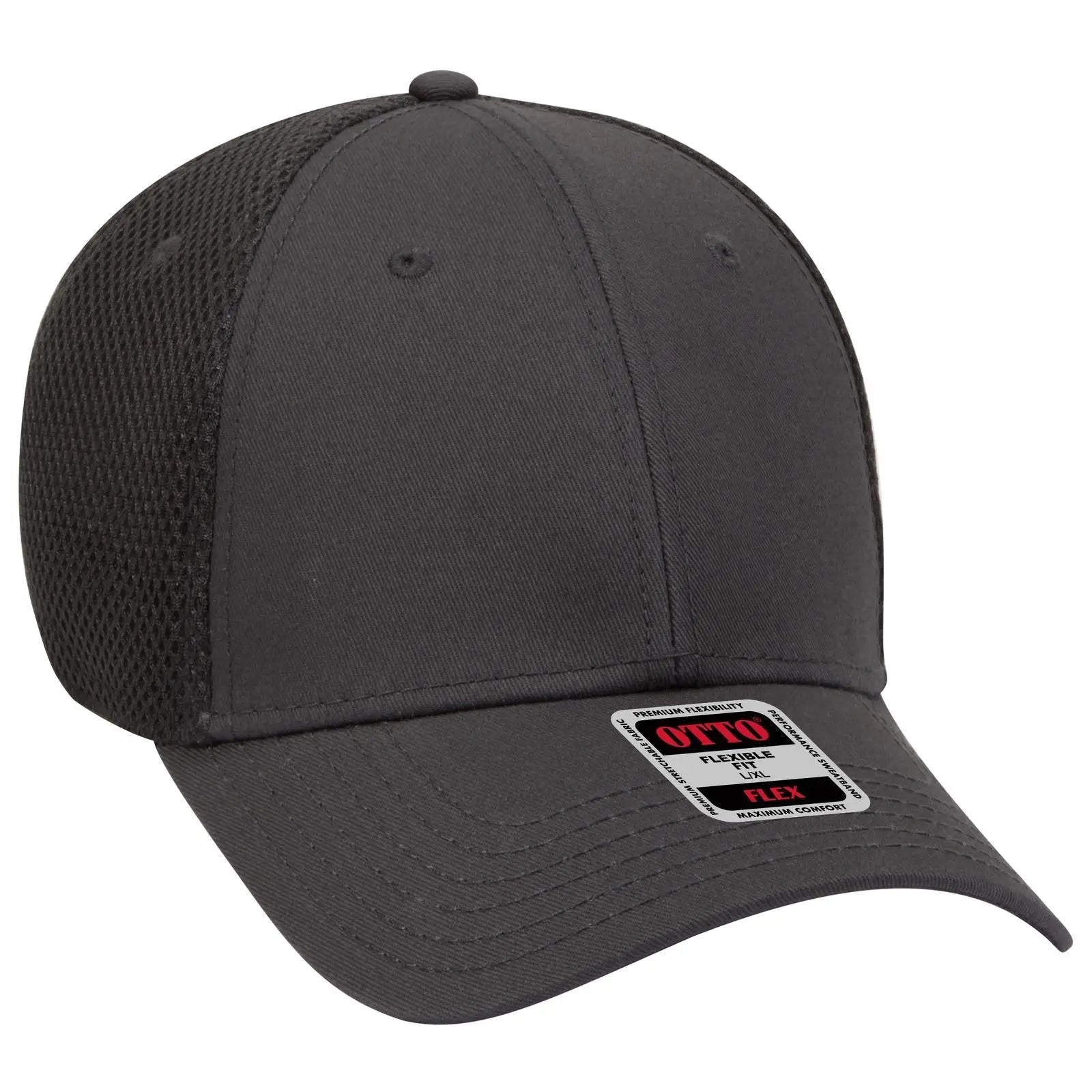 OTTO 11-1169 ’OTTO Flex’ Fitted 6 Panel Low Profile Baseball Cap - Char. Gray