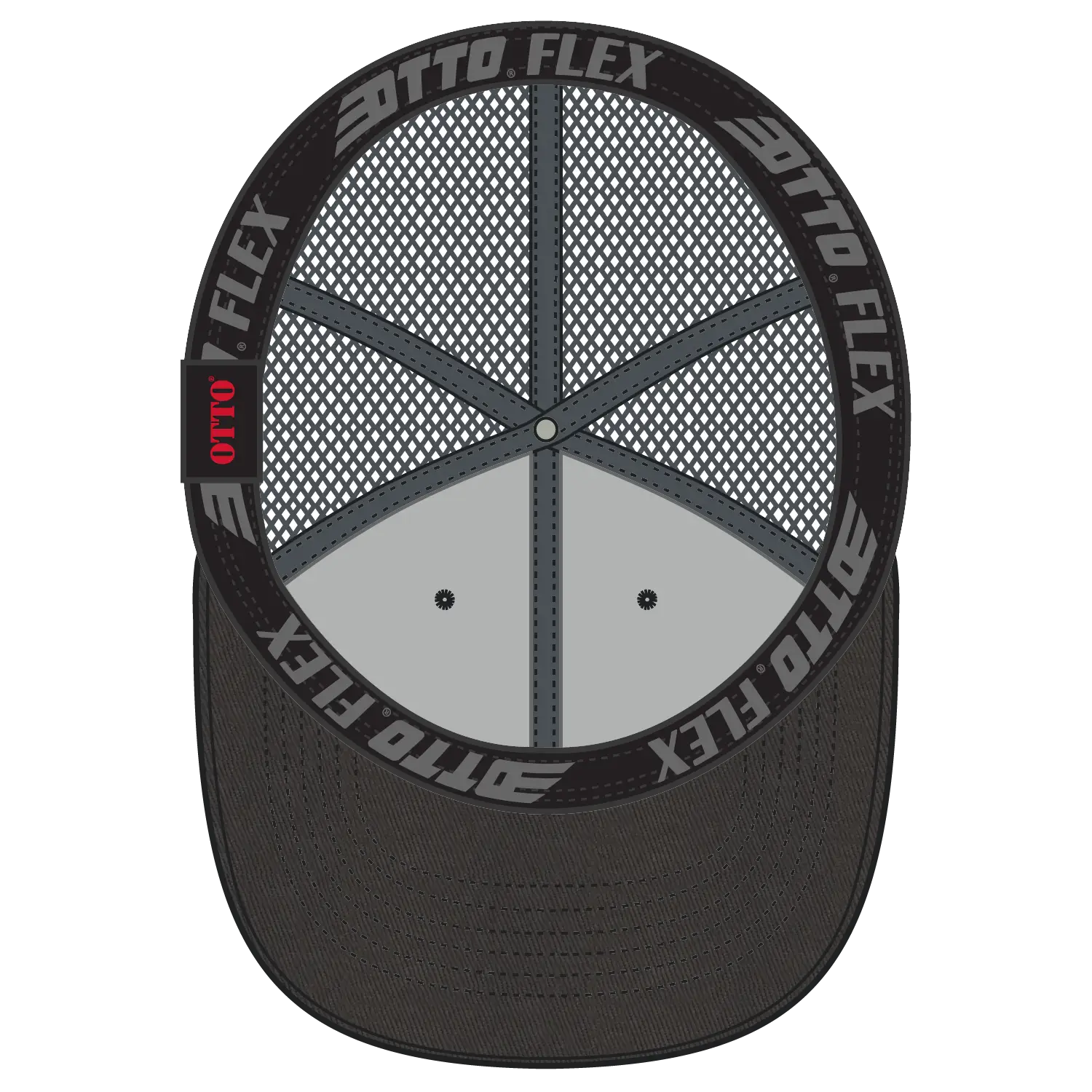 OTTO 11-1169 ’OTTO Flex’ Fitted 6 Panel Low Profile Baseball Cap - Char. Gray