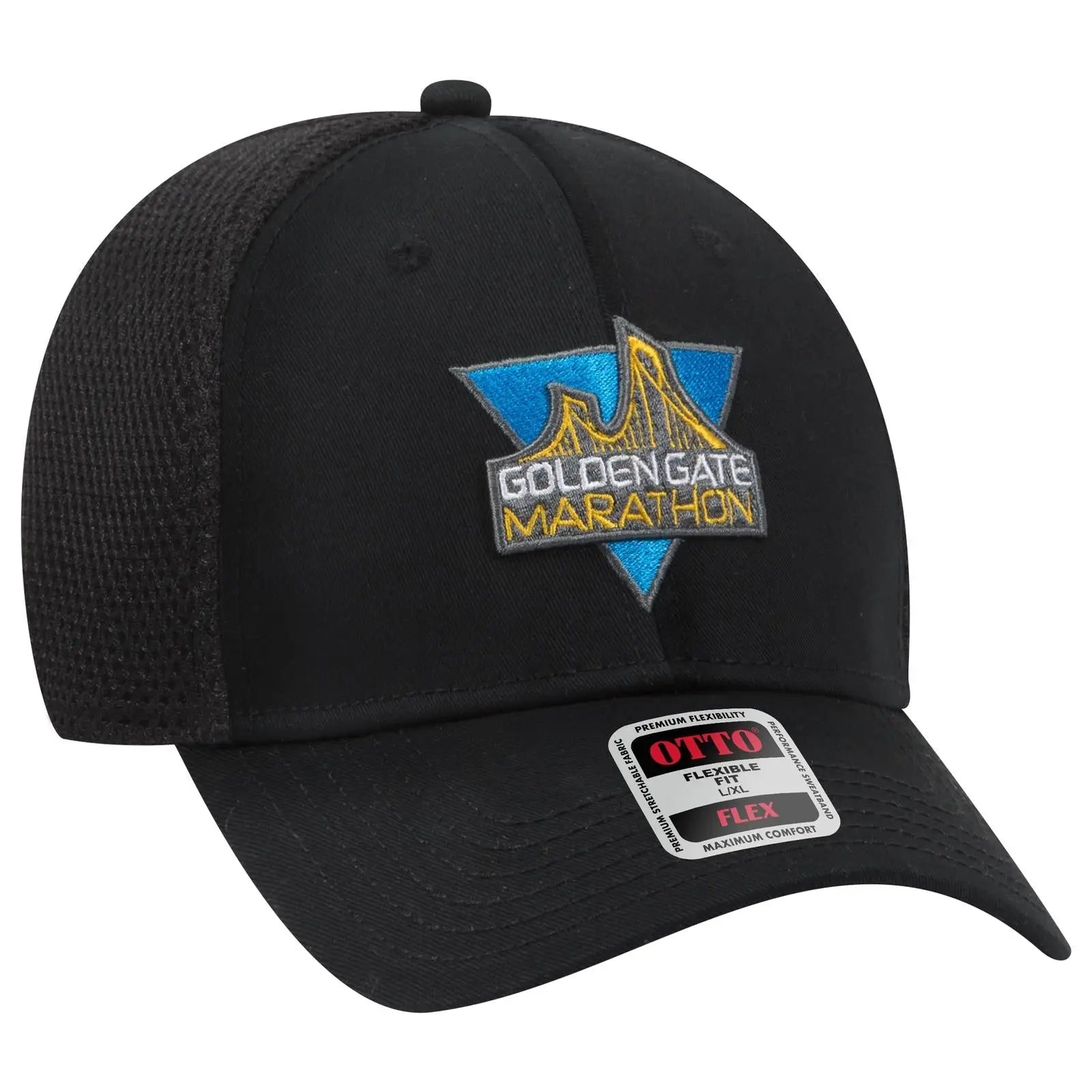 OTTO 11-1169 ’OTTO Flex’ Fitted 6 Panel Low Profile Baseball Cap - Black