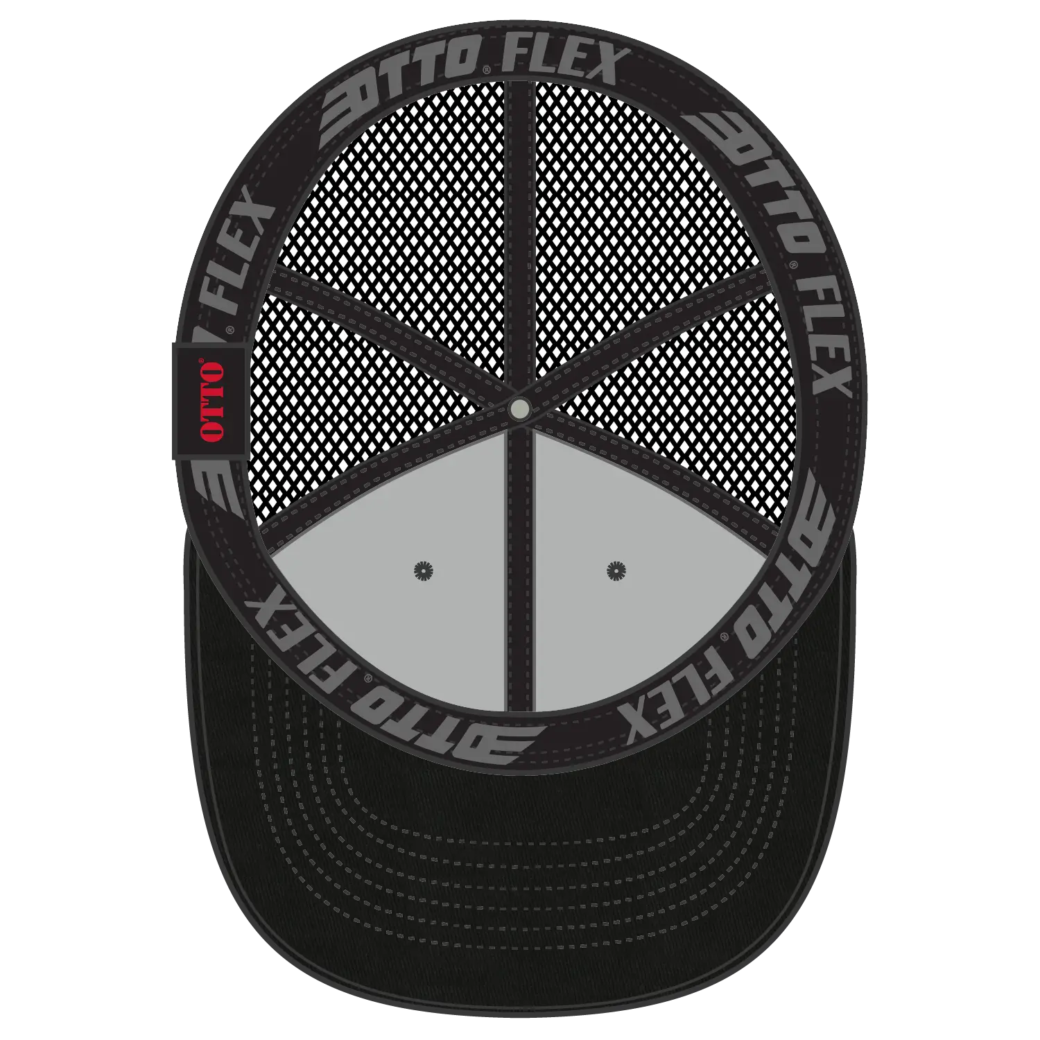 OTTO 11-1169 ’OTTO Flex’ Fitted 6 Panel Low Profile Baseball Cap - Black