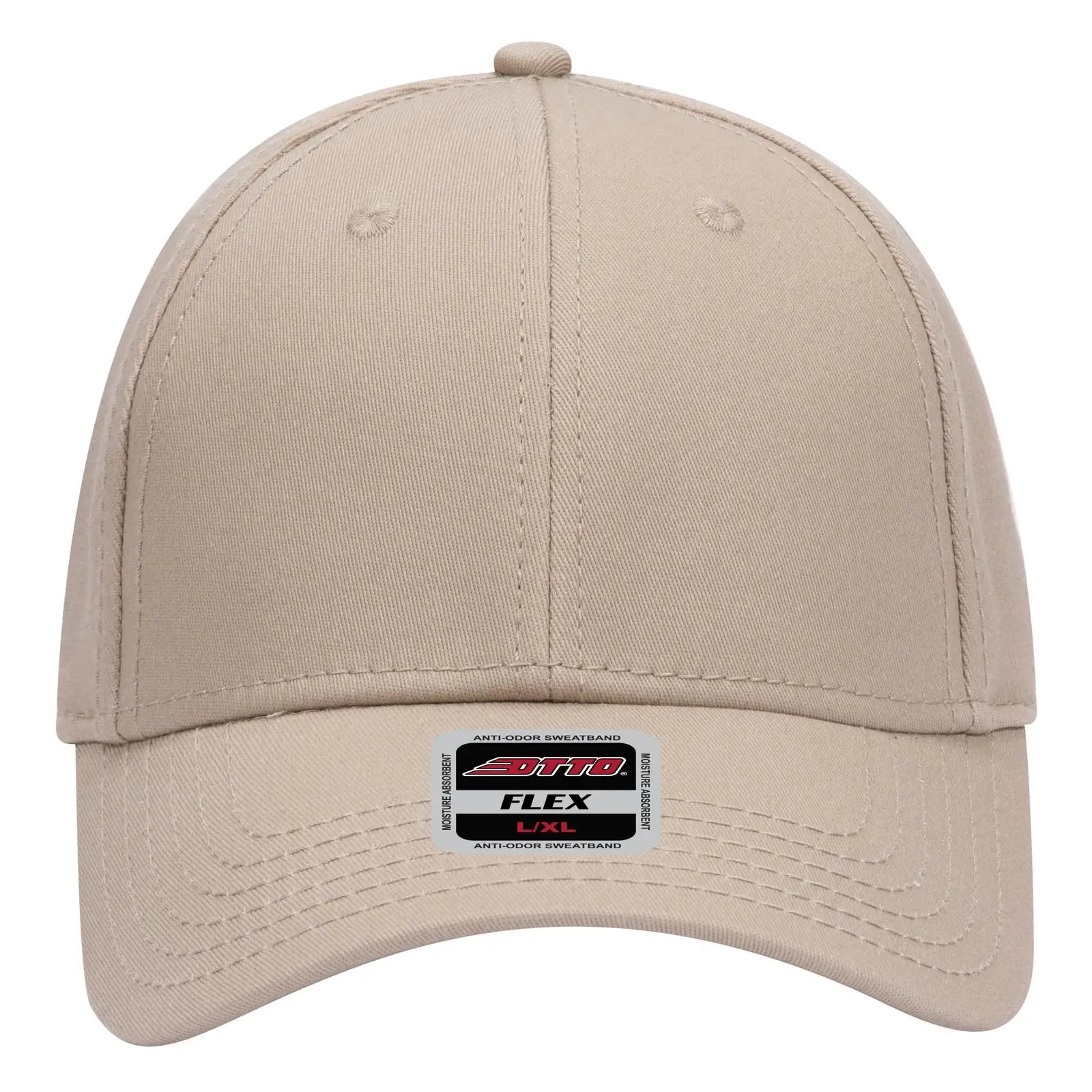 OTTO 11-1170 ’OTTO Flex’ Fitted 6 Panel Low Profile Baseball Cap - Khaki