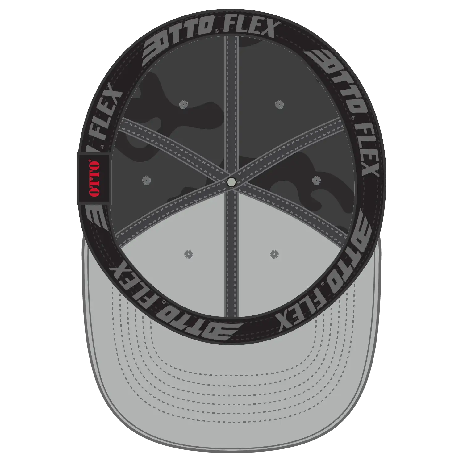 OTTO 11-1172 ’OTTO Flex’ Fitted 6 Panel Low Profile Baseball Cap - Blk/Ch.Gry