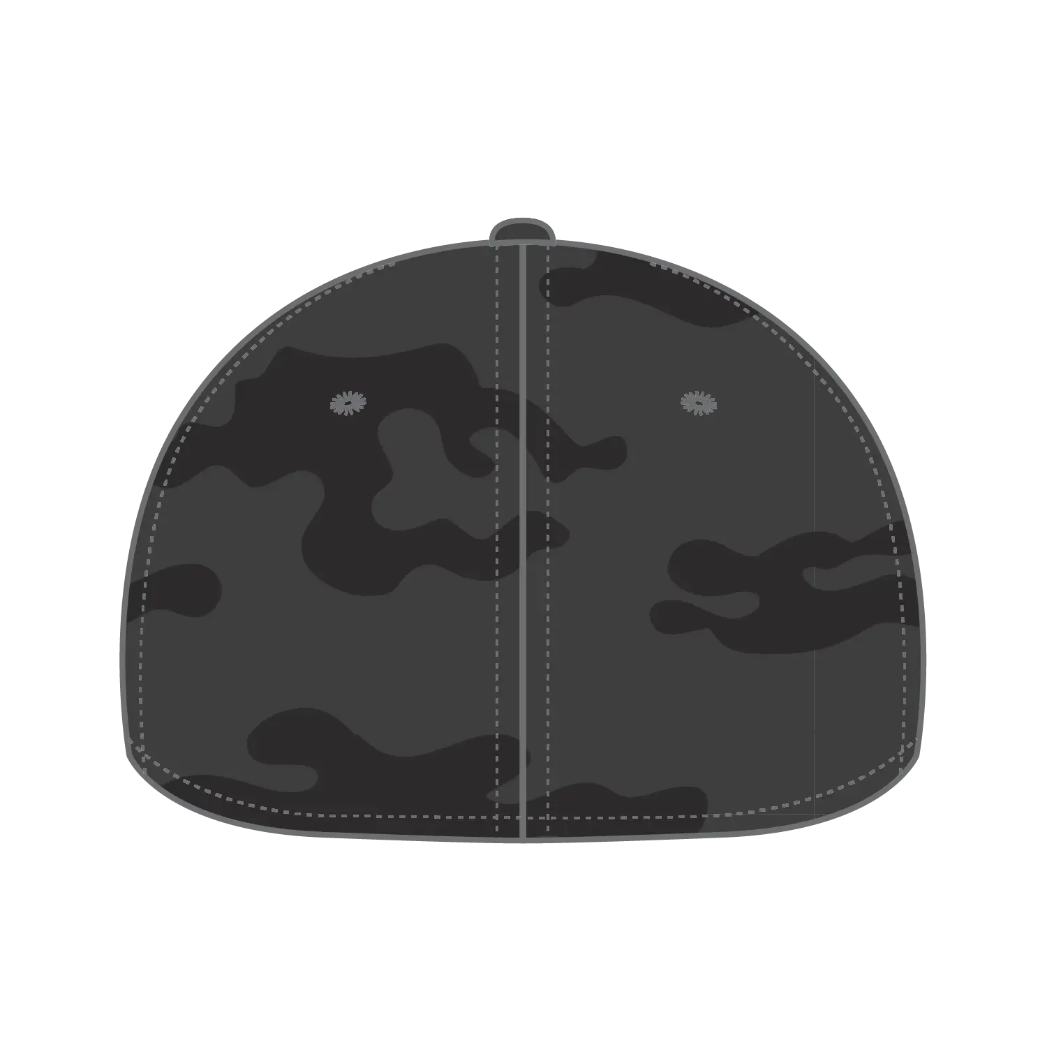 OTTO 11-1172 ’OTTO Flex’ Fitted 6 Panel Low Profile Baseball Cap - Blk/Ch.Gry