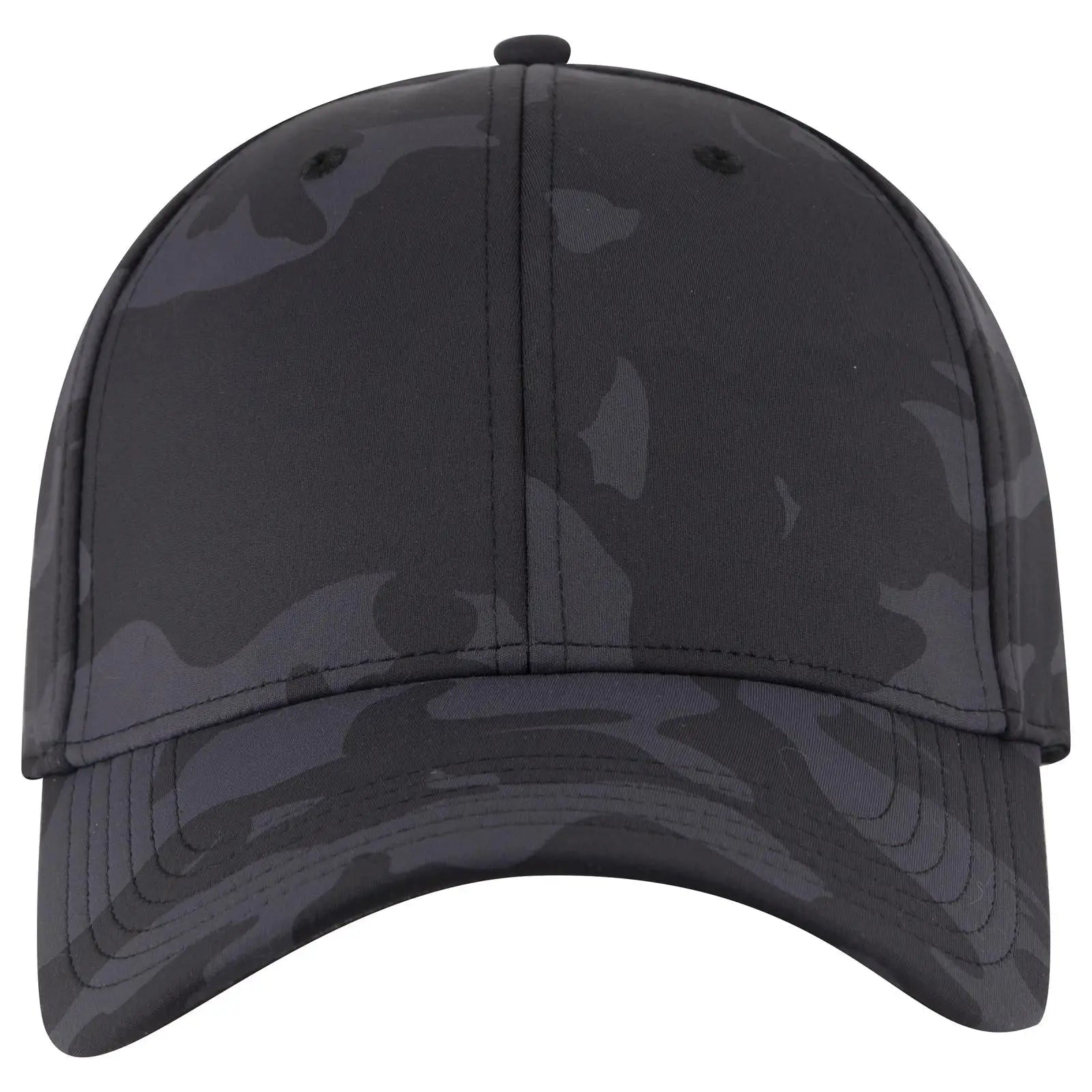 OTTO 11-1172 ’OTTO Flex’ Fitted 6 Panel Low Profile Baseball Cap - Ch.Gry/Blk