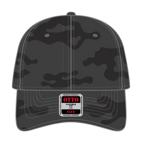OTTO 11-1172 ’OTTO Flex’ Fitted 6 Panel Low Profile Baseball Cap - Blk/Ch.Gry - Blk/Ch.Gry / 7 3/8’’ - 7 5/8’