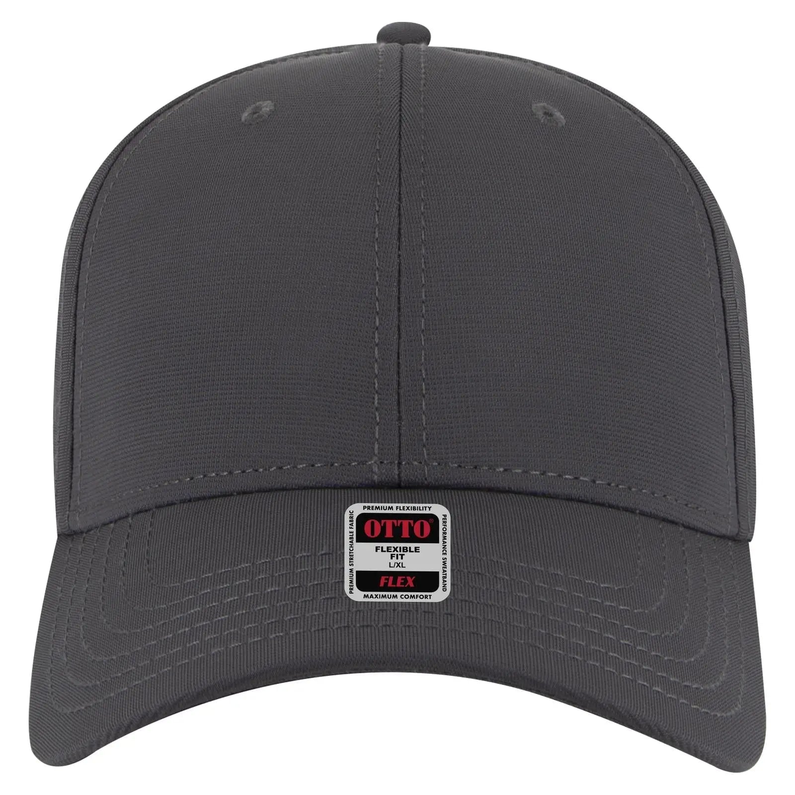 OTTO 11-1172 ’OTTO Flex’ Fitted 6 Panel Low Profile Baseball Cap - Char. Gray