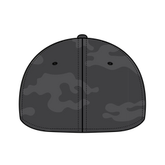 OTTO 11-1172 ’OTTO Flex’ Fitted 6 Panel Low Profile Baseball Cap - Ch.Gry/Blk