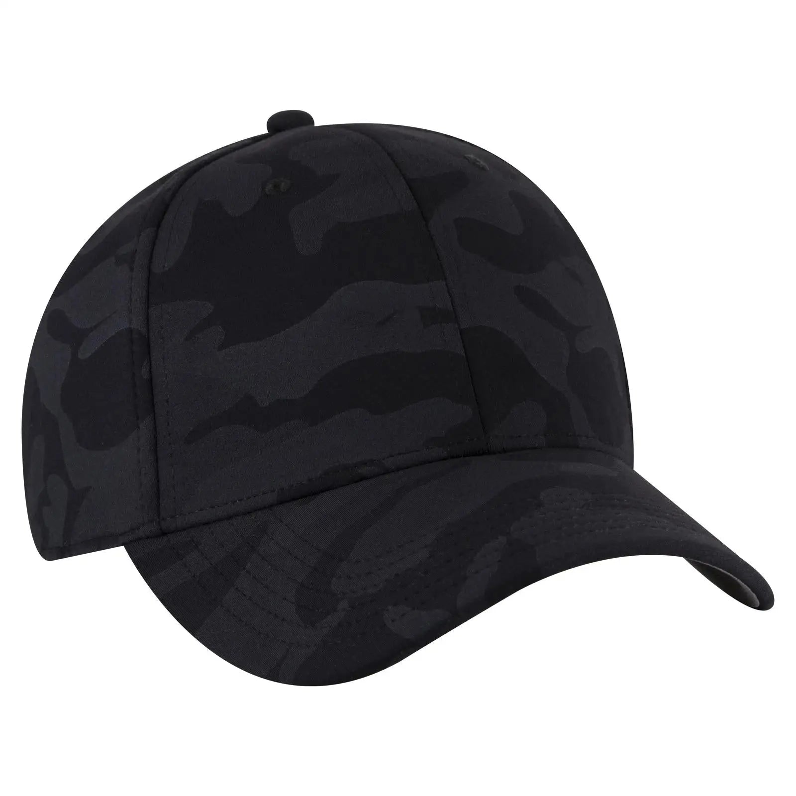 OTTO 11-1172 ’OTTO Flex’ Fitted 6 Panel Low Profile Baseball Cap - Blk/Ch.Gry