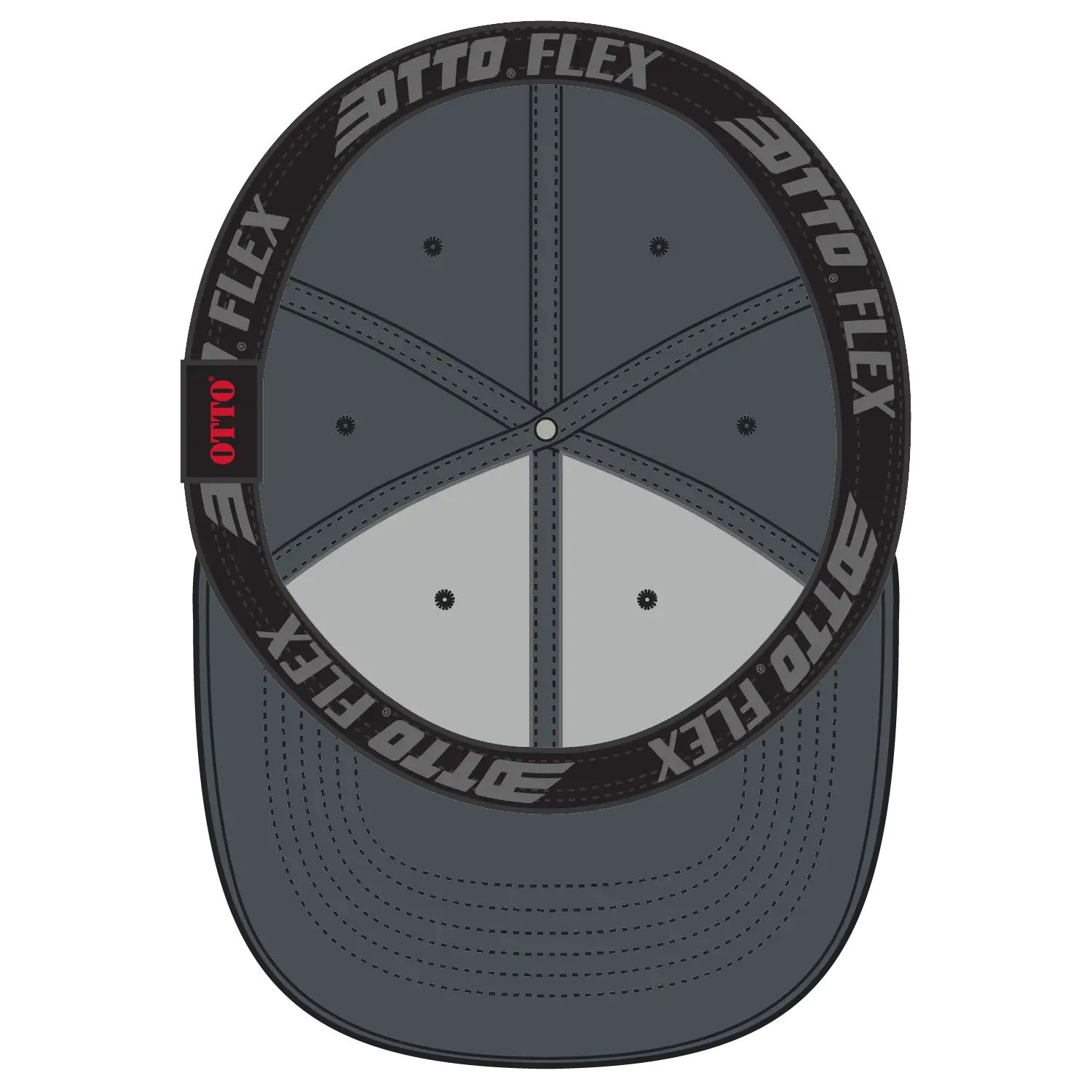 OTTO 11-1172 ’OTTO Flex’ Fitted 6 Panel Low Profile Baseball Cap - Char. Gray