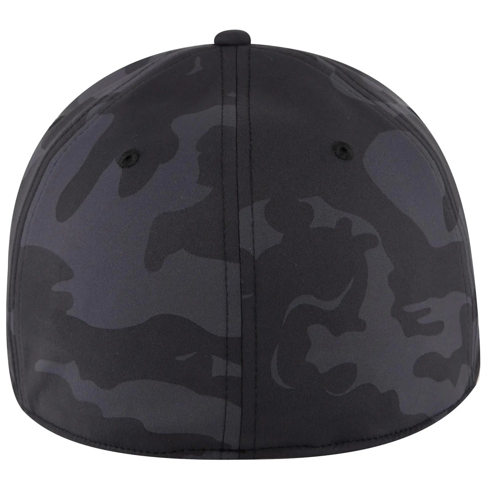 OTTO 11-1172 ’OTTO Flex’ Fitted 6 Panel Low Profile Baseball Cap - Ch.Gry/Blk