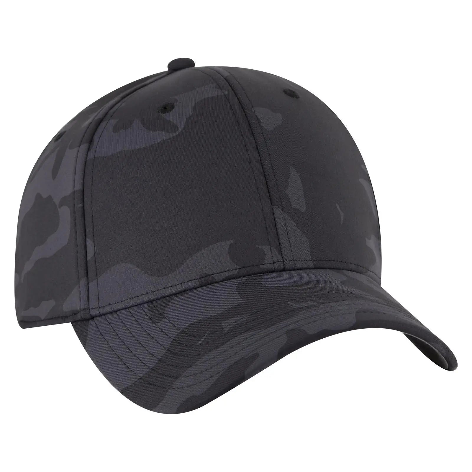 OTTO 11-1172 ’OTTO Flex’ Fitted 6 Panel Low Profile Baseball Cap - Ch.Gry/Blk