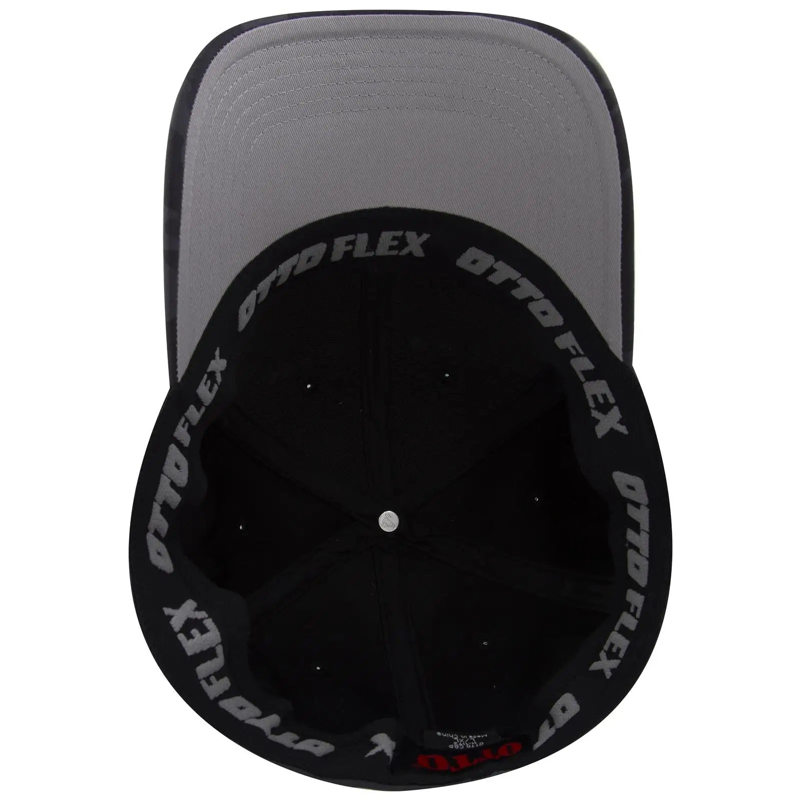 OTTO 11-1172 ’OTTO Flex’ Fitted 6 Panel Low Profile Baseball Cap - Blk/Ch.Gry
