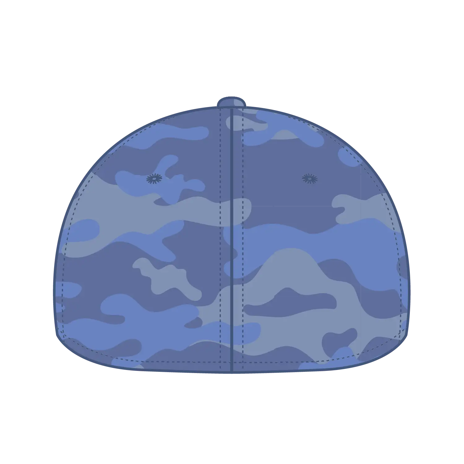 OTTO 11-1172 ’OTTO Flex’ Fitted 6 Panel Low Profile Baseball Cap - Cb.Blu/Sk.Blu