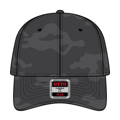 OTTO 11-1172 ’OTTO Flex’ Fitted 6 Panel Low Profile Baseball Cap - Ch.Gry/Blk - Ch.Gry/Blk / 7 3/8’’ - 7 5/8’