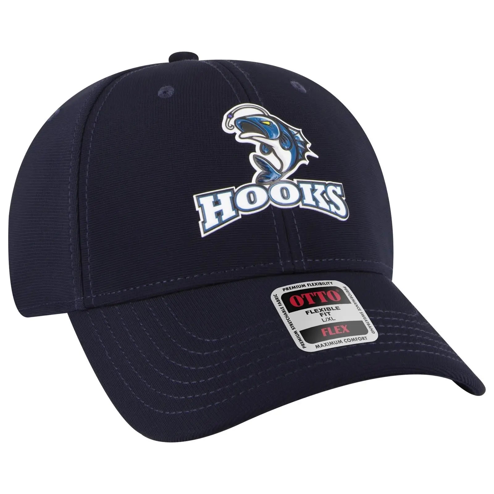 OTTO 11-1172 ’OTTO Flex’ Fitted 6 Panel Low Profile Baseball Cap - Navy