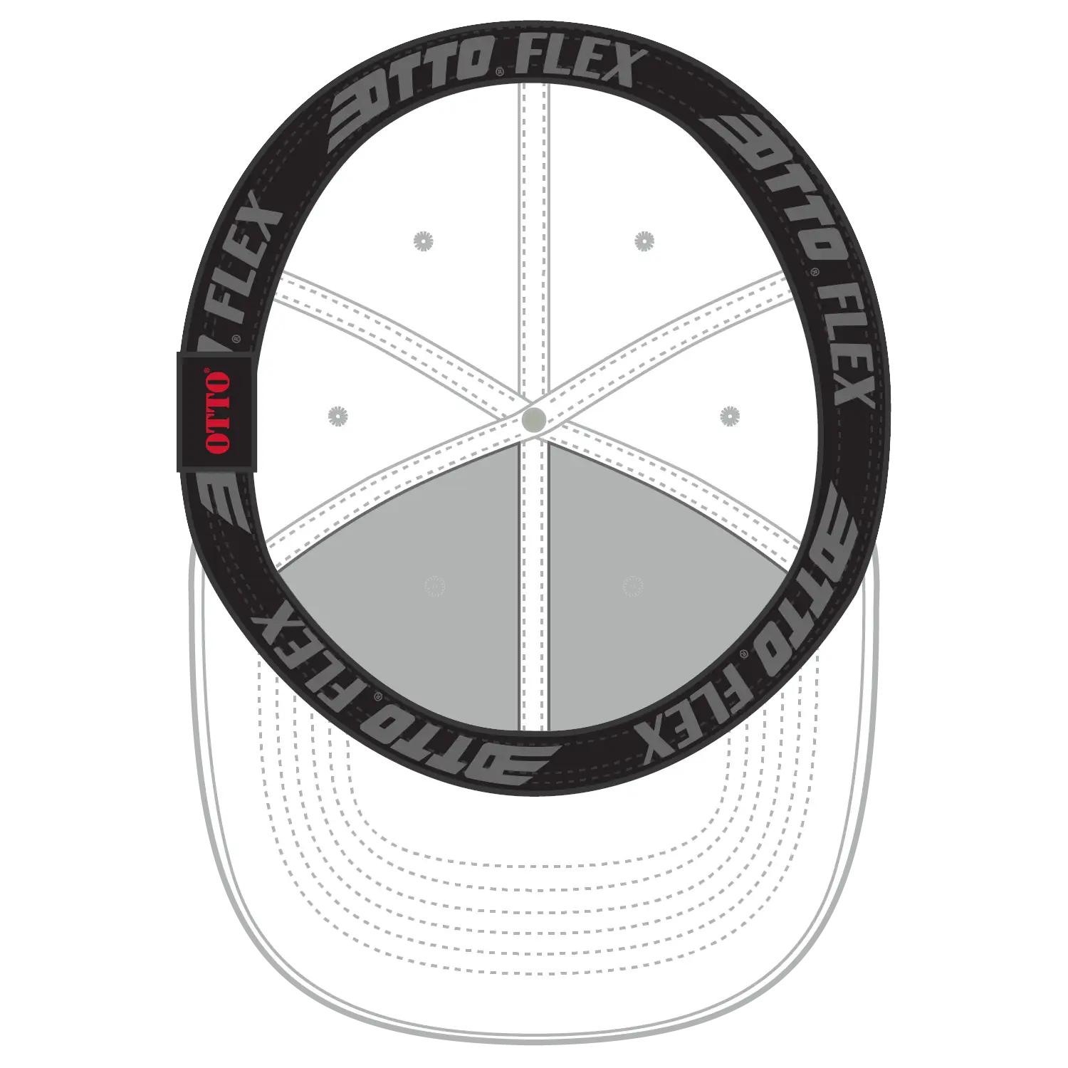 OTTO 11-1172 ’OTTO Flex’ Fitted 6 Panel Low Profile Baseball Cap - White