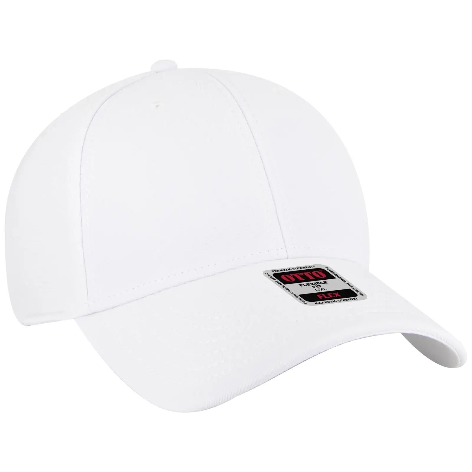 OTTO 11-1172 ’OTTO Flex’ Fitted 6 Panel Low Profile Baseball Cap - White