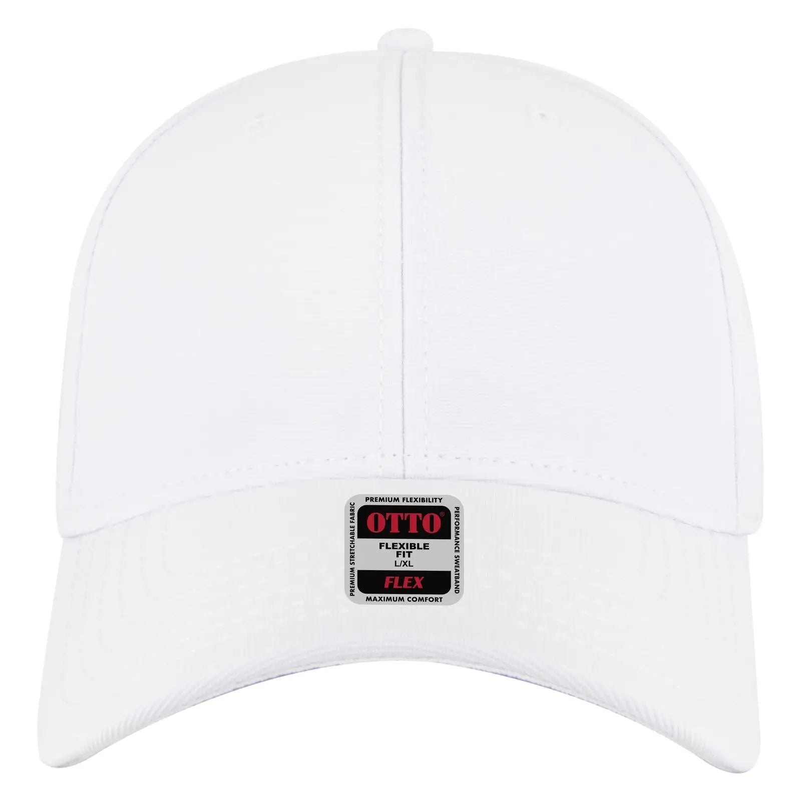 OTTO 11-1172 ’OTTO Flex’ Fitted 6 Panel Low Profile Baseball Cap - White