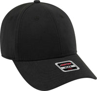 OTTO 11-1204 Brushed Stretchable Bull Denim Flex 6 Panel Low Profile Baseball Cap - Black - Black / S/M