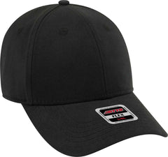 OTTO 11-1204 Brushed Stretchable Bull Denim Flex 6 Panel Low Profile Baseball Cap - Black - Black / S/M