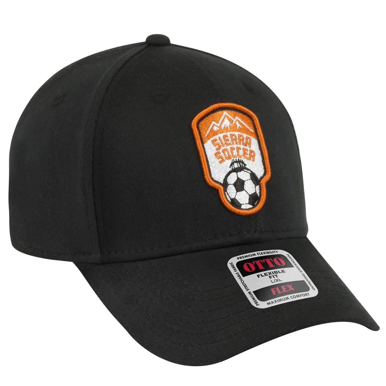 OTTO 11-1204 ’OTTO Flex’ Fitted 6 Panel Low Profile Baseball Cap - Black