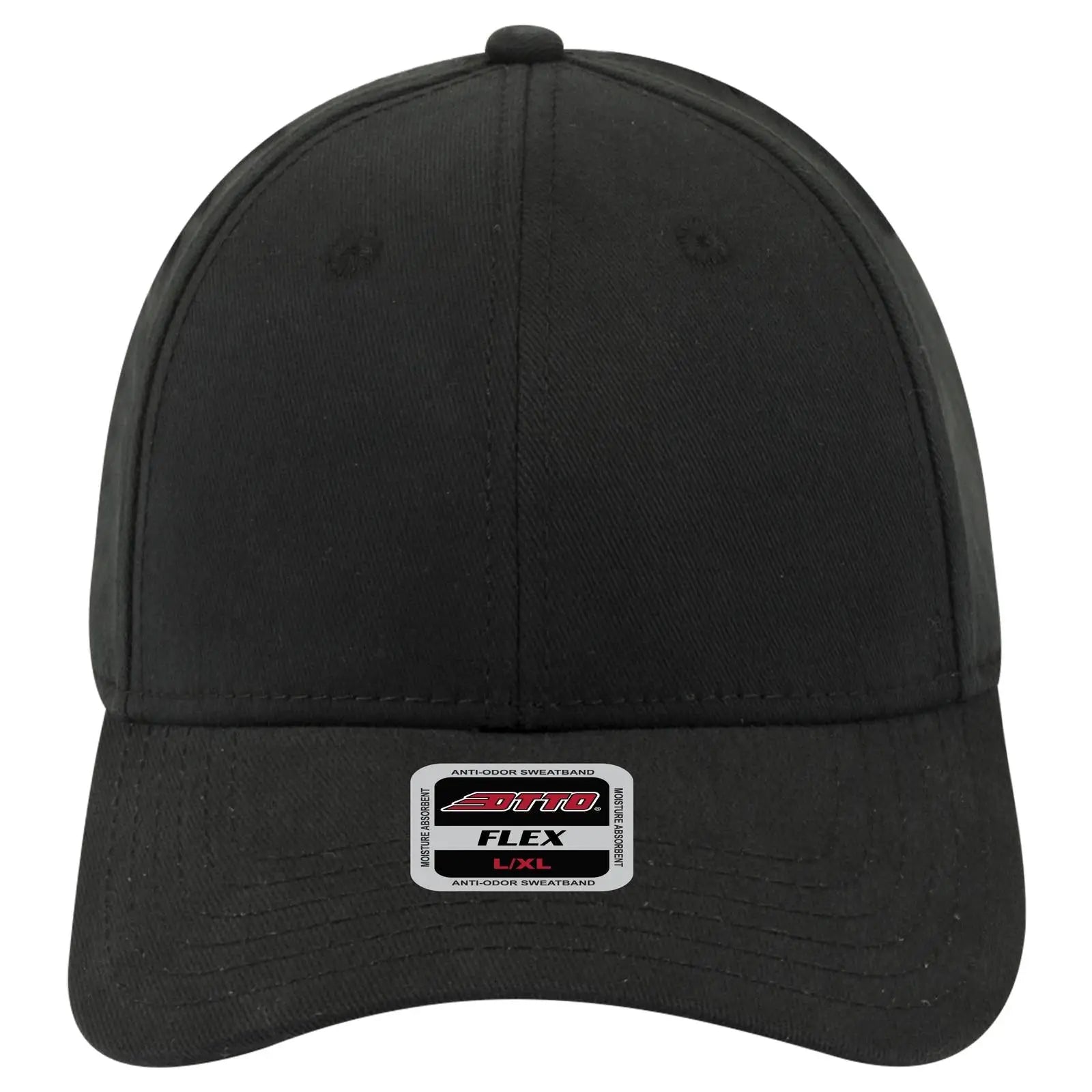 OTTO 11-1204 ’OTTO Flex’ Fitted 6 Panel Low Profile Baseball Cap - Black