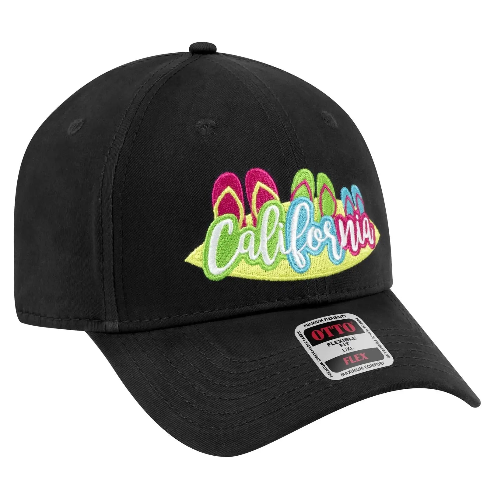 OTTO 11-1205 ’OTTO Flex’ Fitted 6 Panel Low Profile Baseball Cap - Black