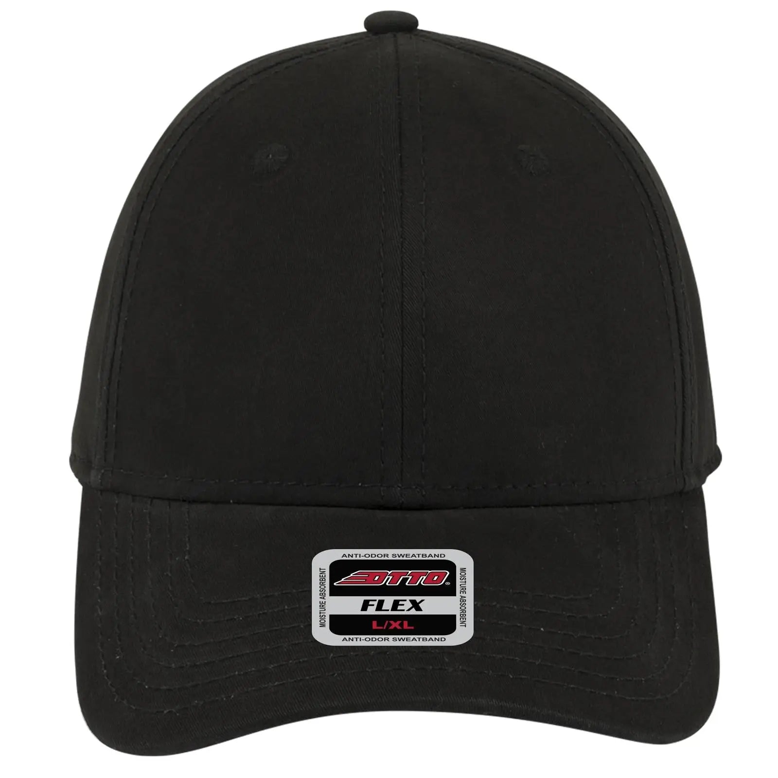 OTTO 11-1205 ’OTTO Flex’ Fitted 6 Panel Low Profile Baseball Cap - Black
