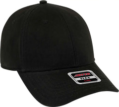 OTTO 11-1205 Ultra Fine Brushed Stretchable Superior Cotton Twill Flex 6 Panel Low Profile Baseball Cap - Black - Black