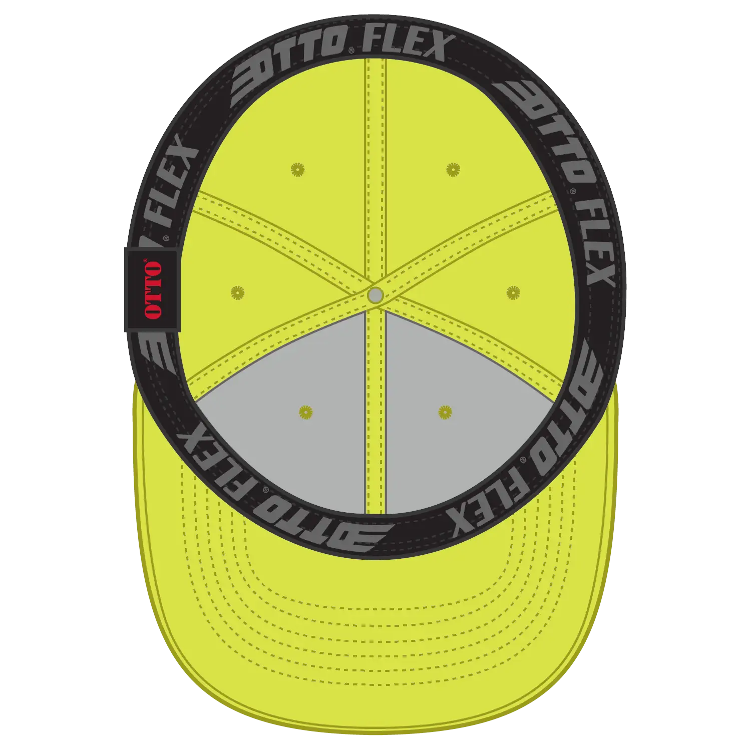 OTTO 11-1257 ’OTTO Flex’ Fitted Upf 50+ 6 Panel Low Profile Baseball Cap - N. Yellow